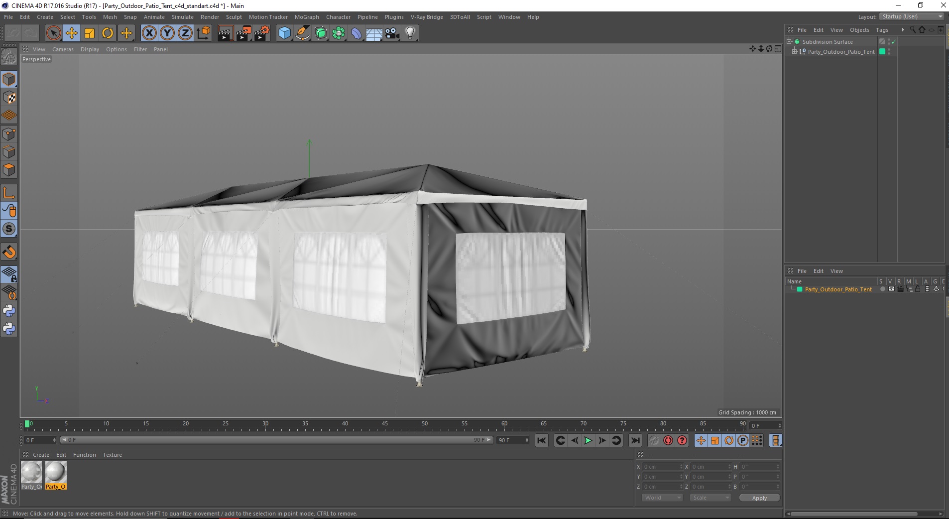 Party Outdoor Patio Tent 3D model