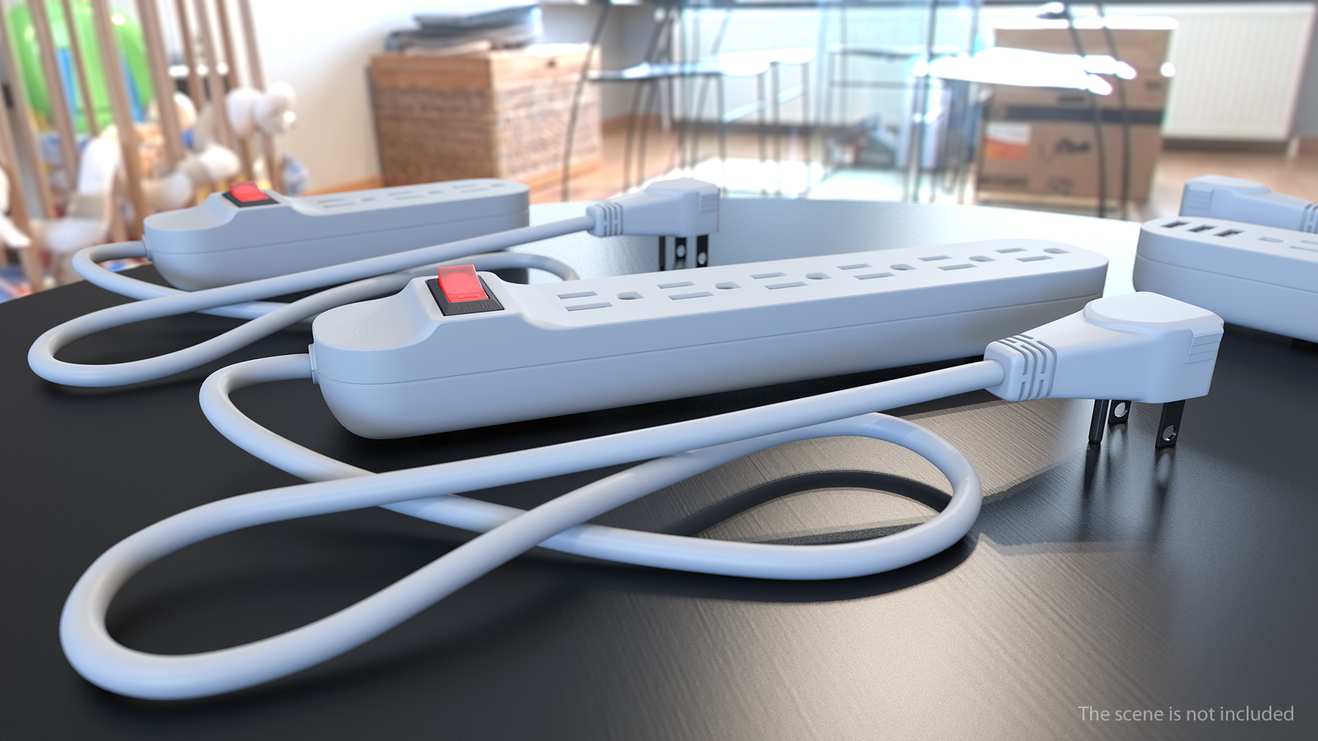 3D model Power Strip 6 Outlet