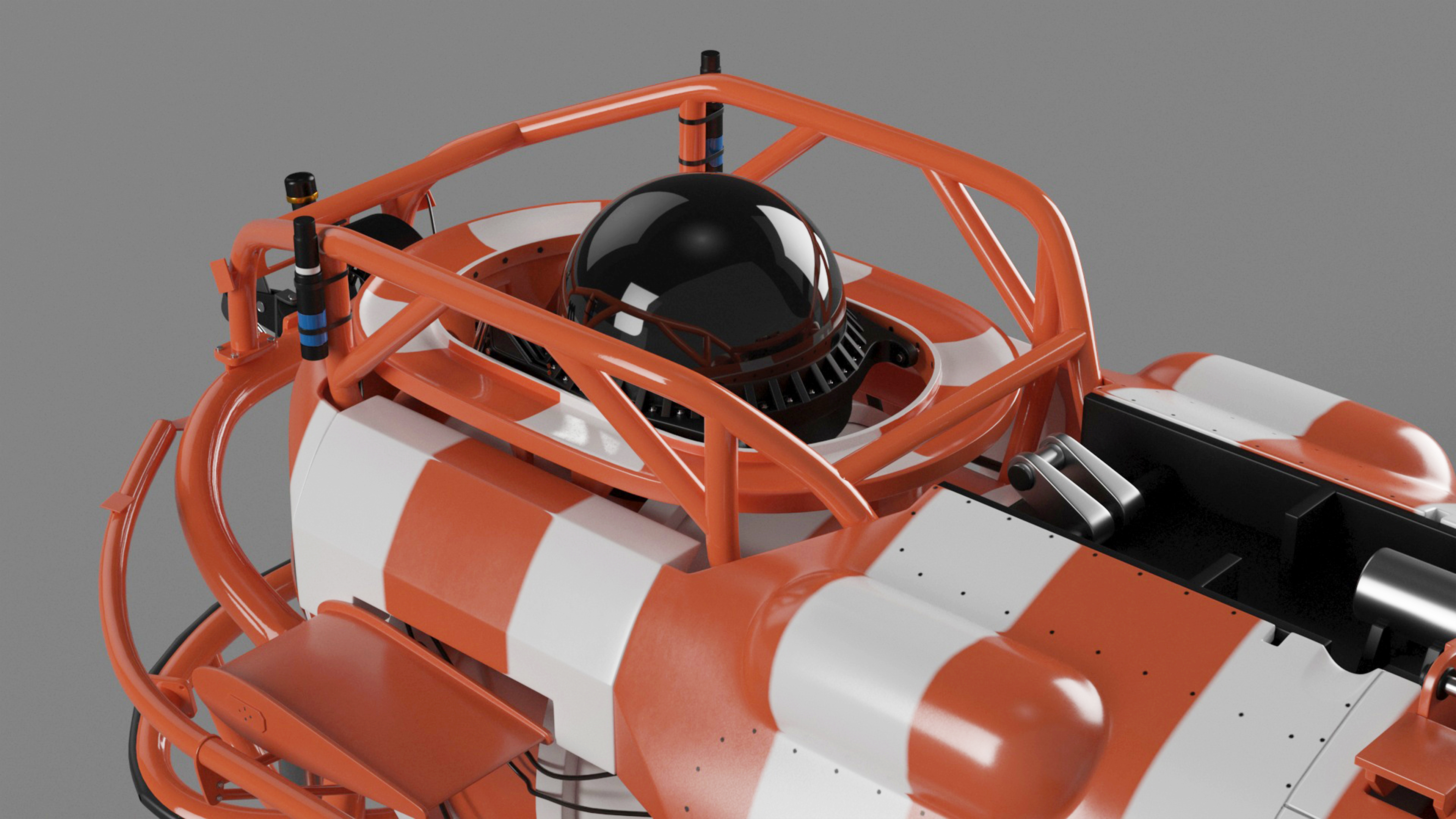 3D Rescue Submarine Orange model