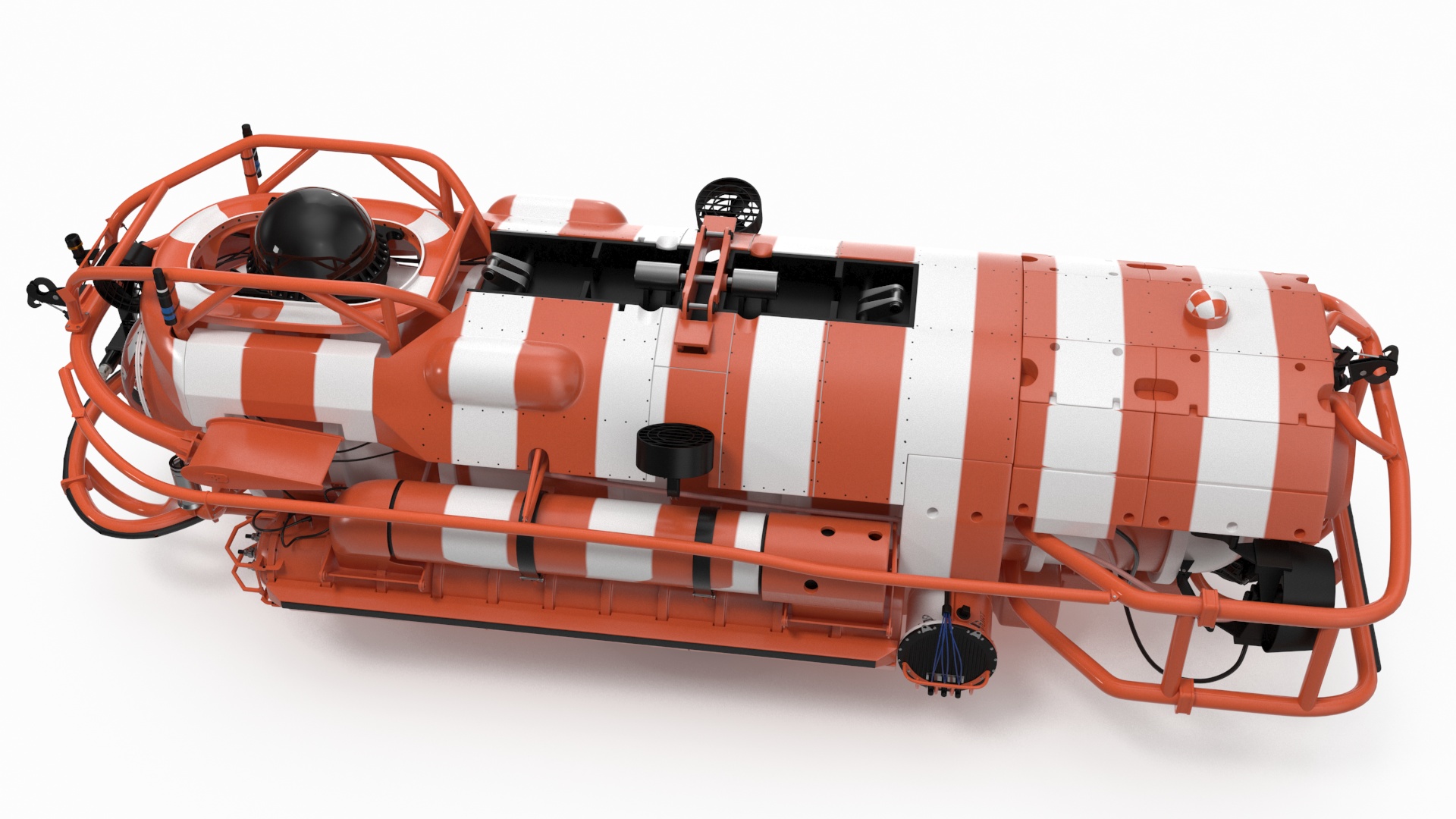 3D Rescue Submarine Orange model