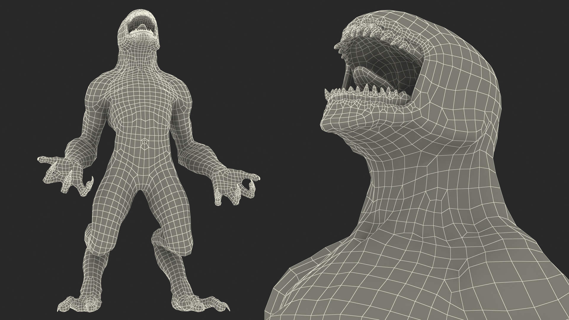 Monster Beast Standing Pose 3D