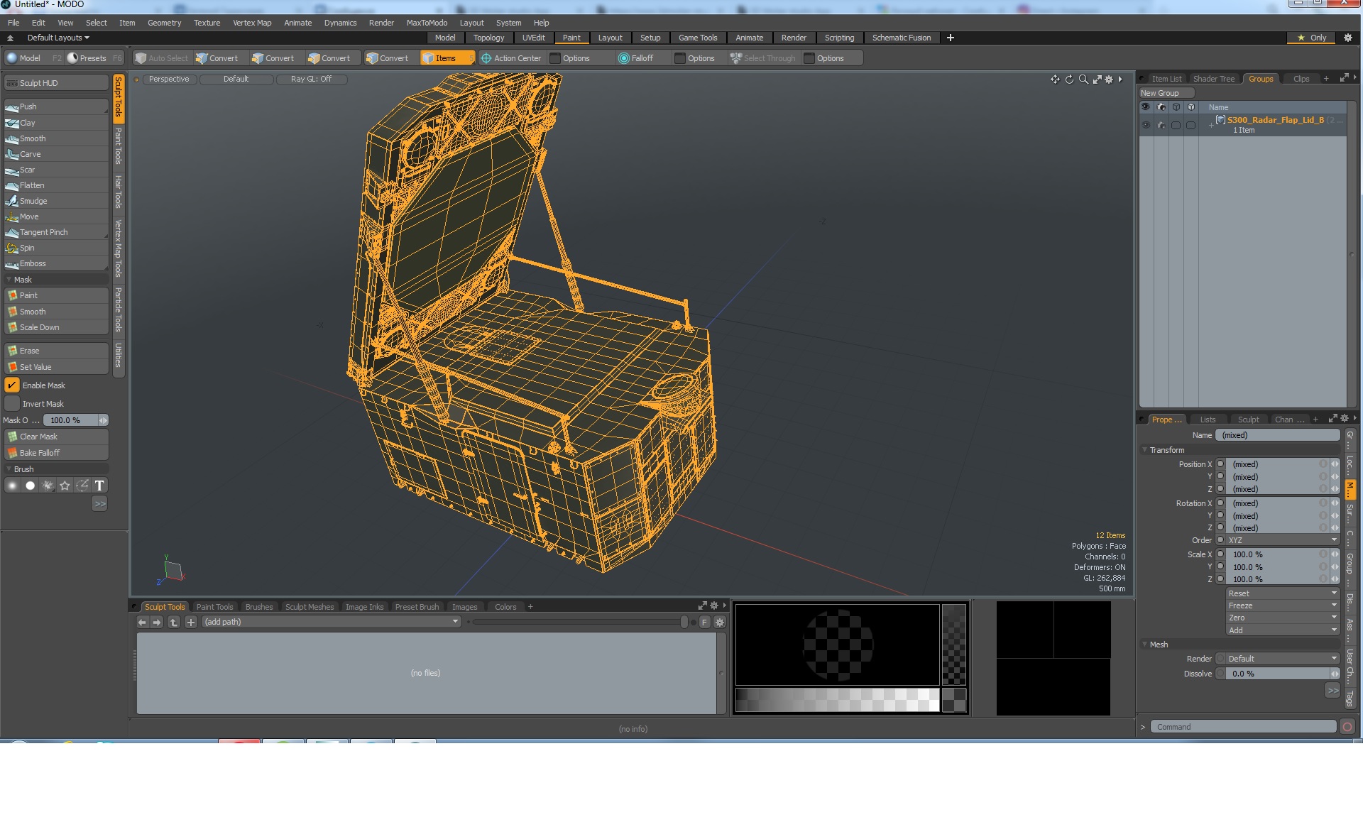 3D S300 Radar Flap Lid B