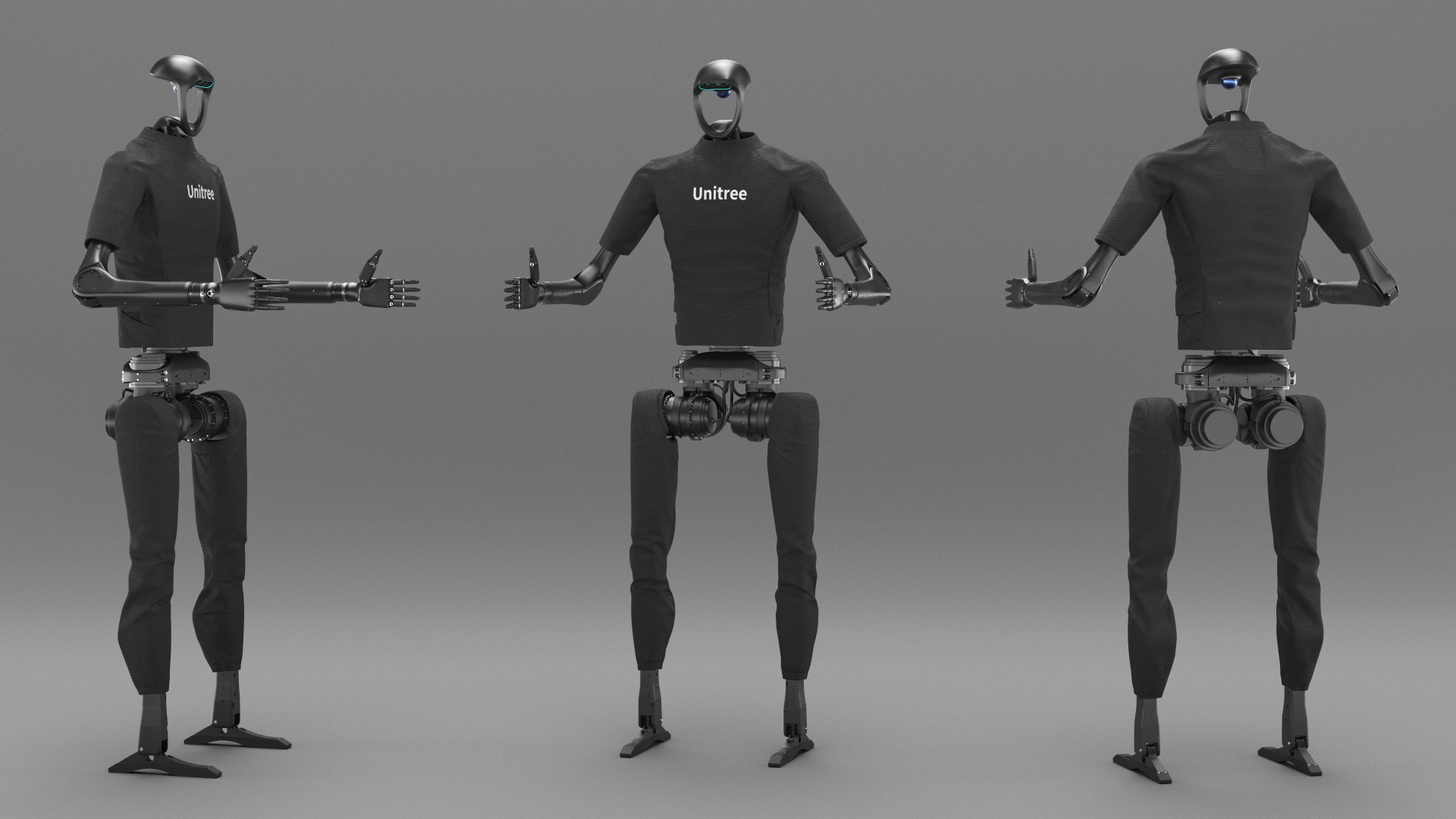 3D model Unitree Robot Humanoid with Dexterous Hands Rigged