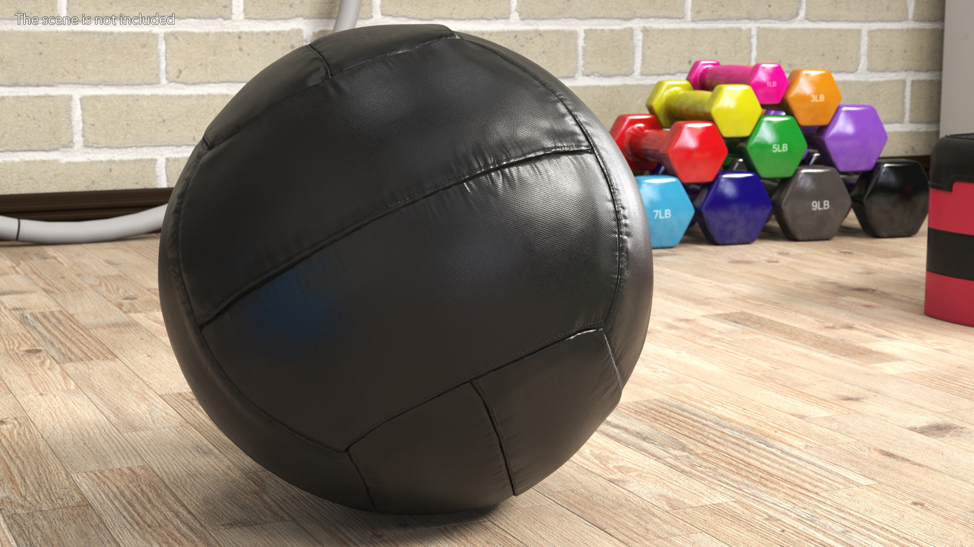 14 LB Fitness Medicine Ball 3D