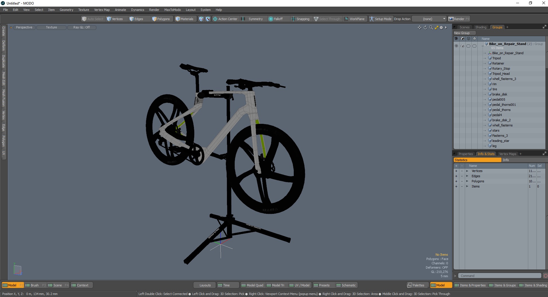 3D model Bike on Repair Stand