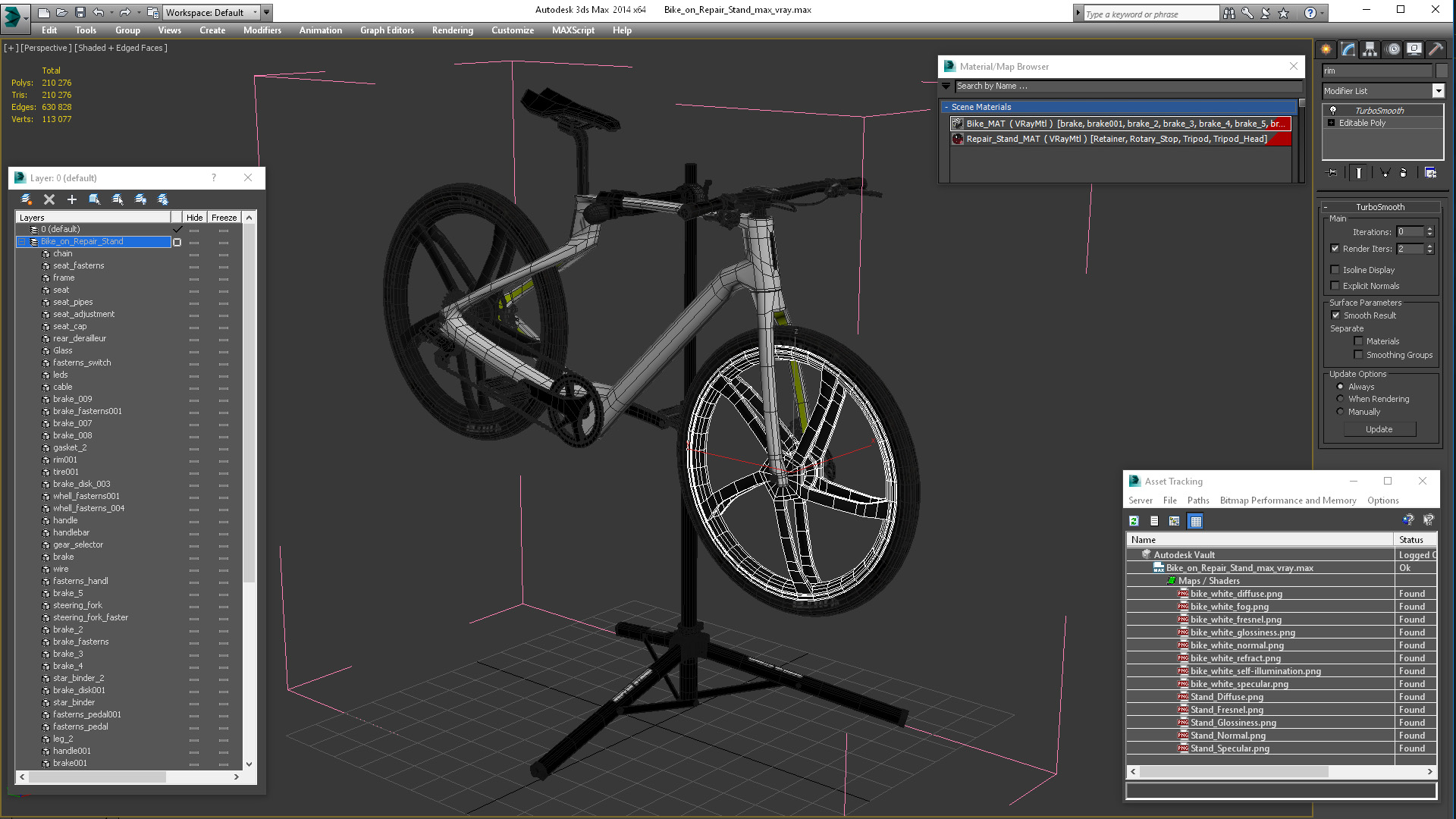 3D model Bike on Repair Stand