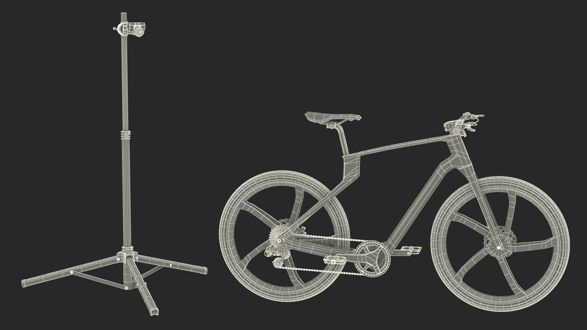 3D model Bike on Repair Stand