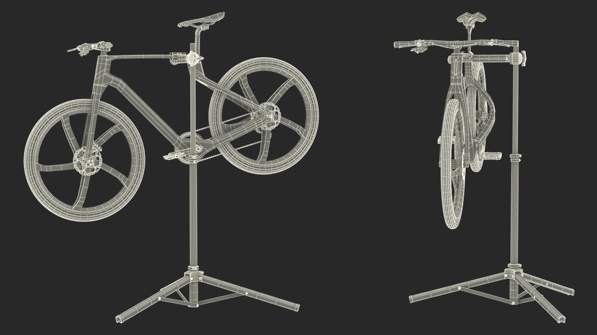 3D model Bike on Repair Stand