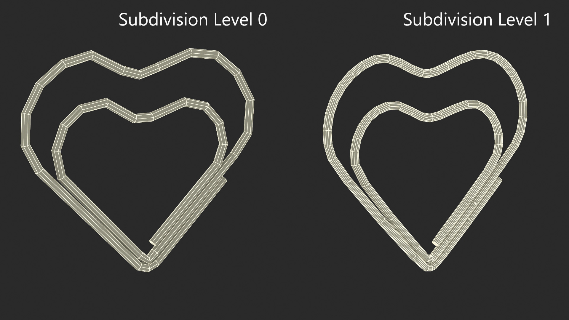 3D Heart Shaped Paper Clip model