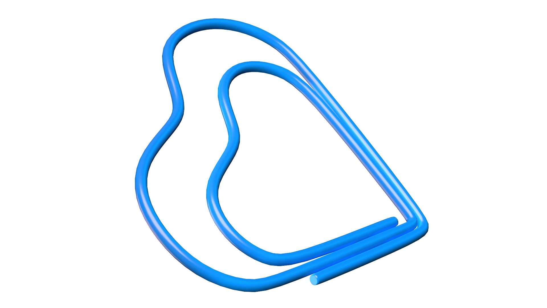 3D Heart Shaped Paper Clip model