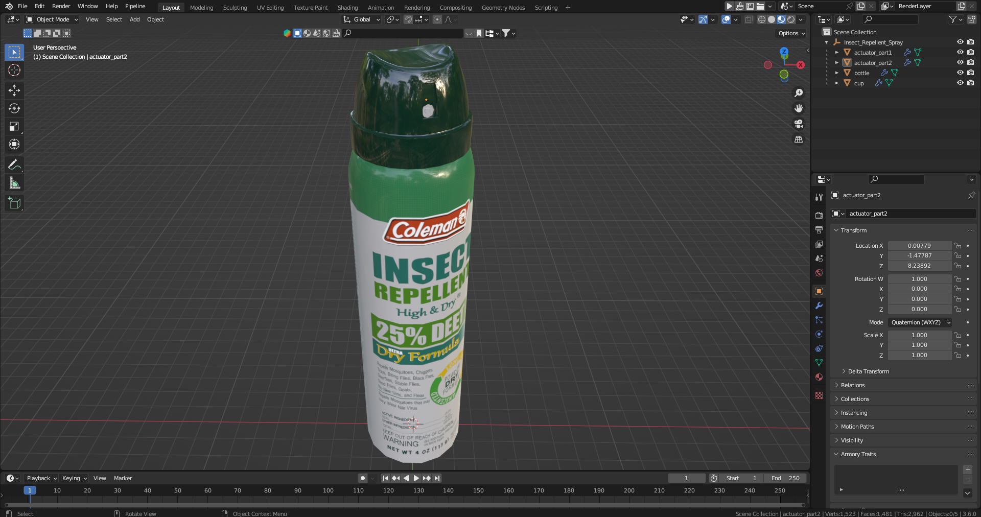 Insect Repellent Spray 3D