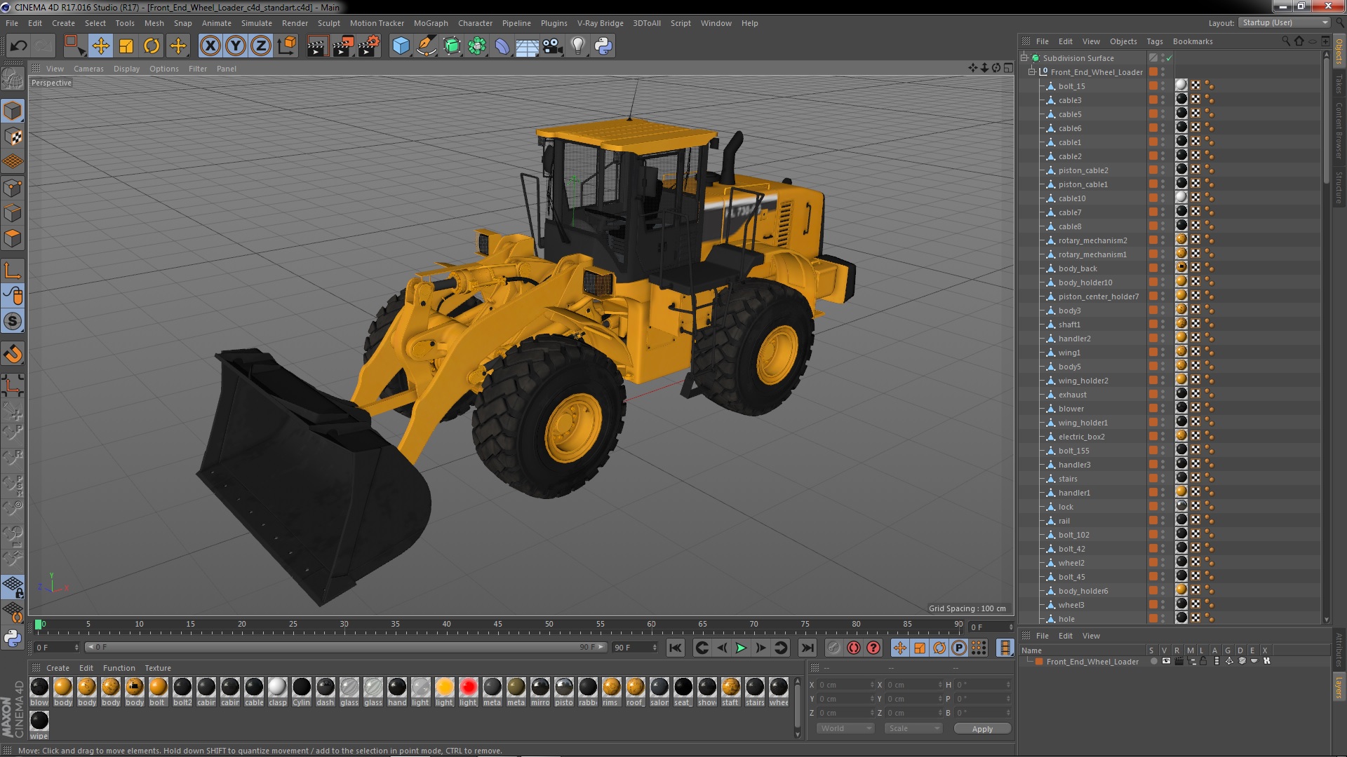 Front End Wheel Loader 3D