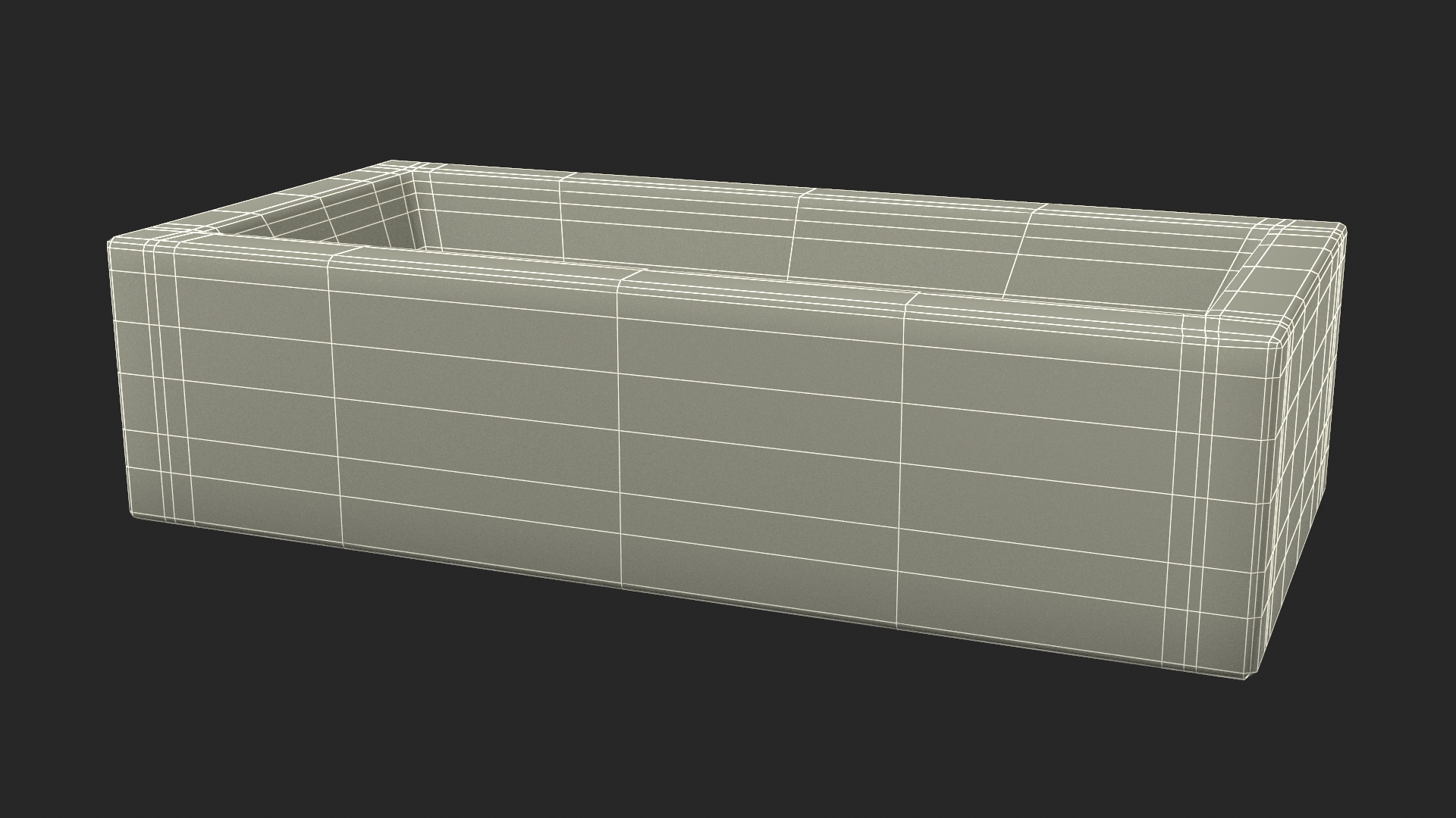 3D model Frogged Calcium Silicate Brick Gray