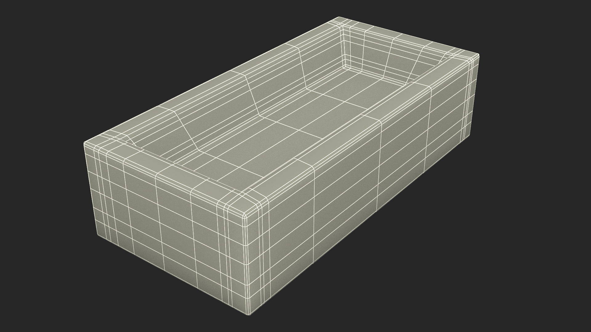 3D model Frogged Calcium Silicate Brick Gray