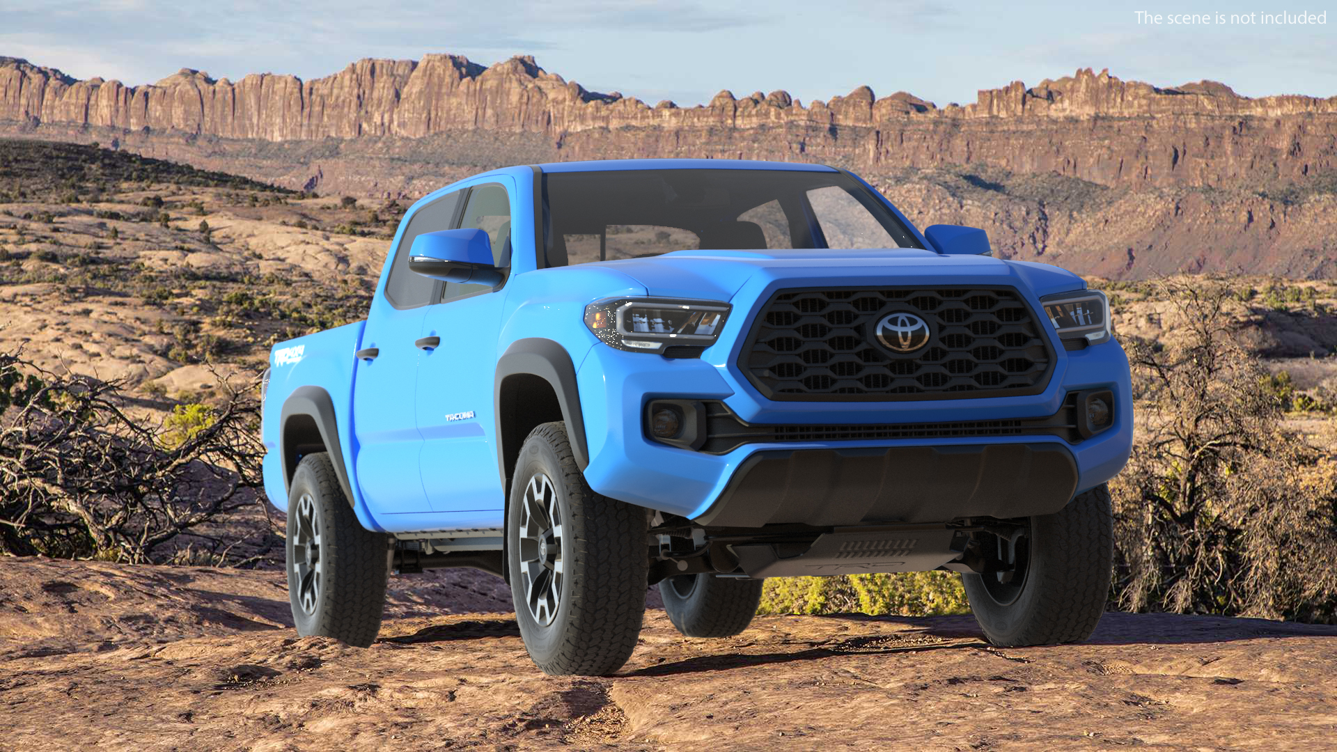 3D model Toyota Tacoma TRD Off Road Voodoo Blue 2021 Rigged