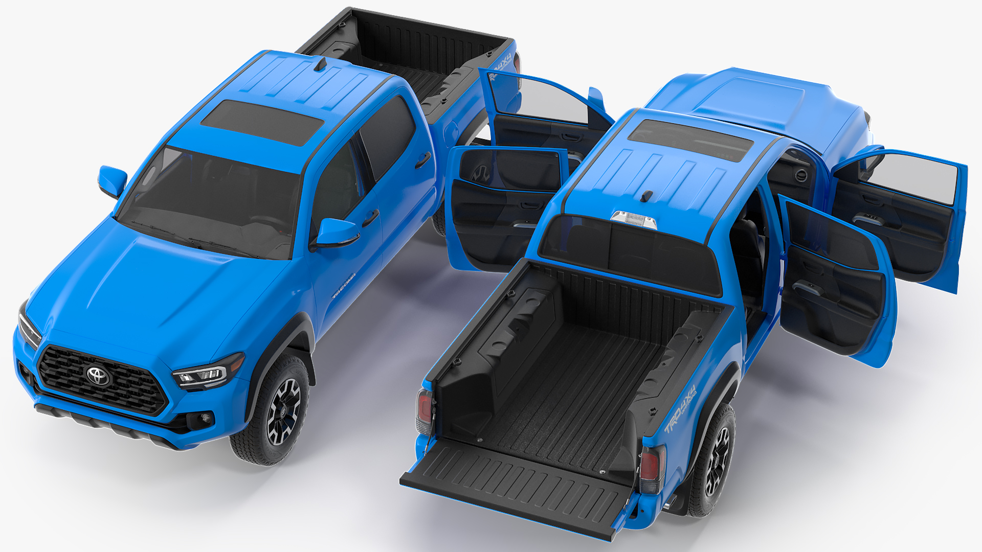 3D model Toyota Tacoma TRD Off Road Voodoo Blue 2021 Rigged