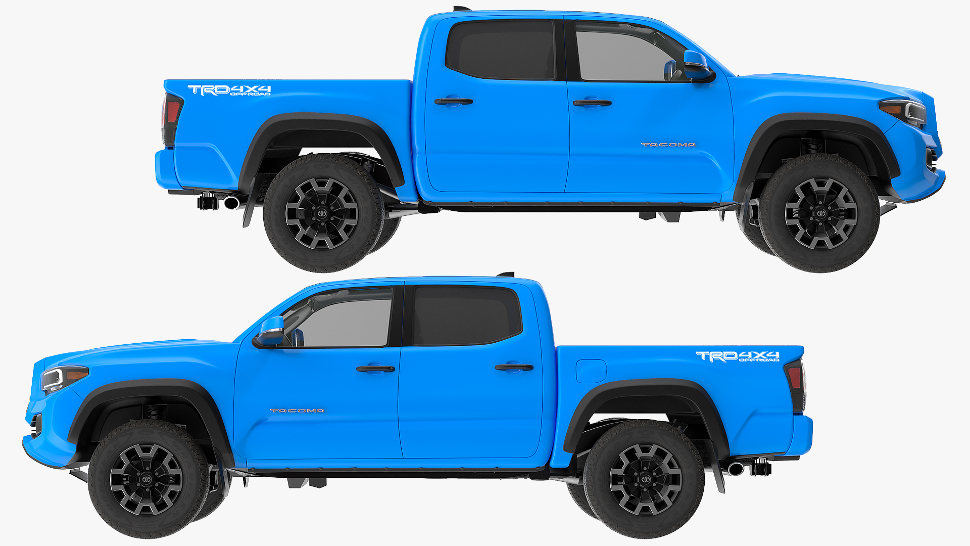 3D model Toyota Tacoma TRD Off Road Voodoo Blue 2021 Rigged