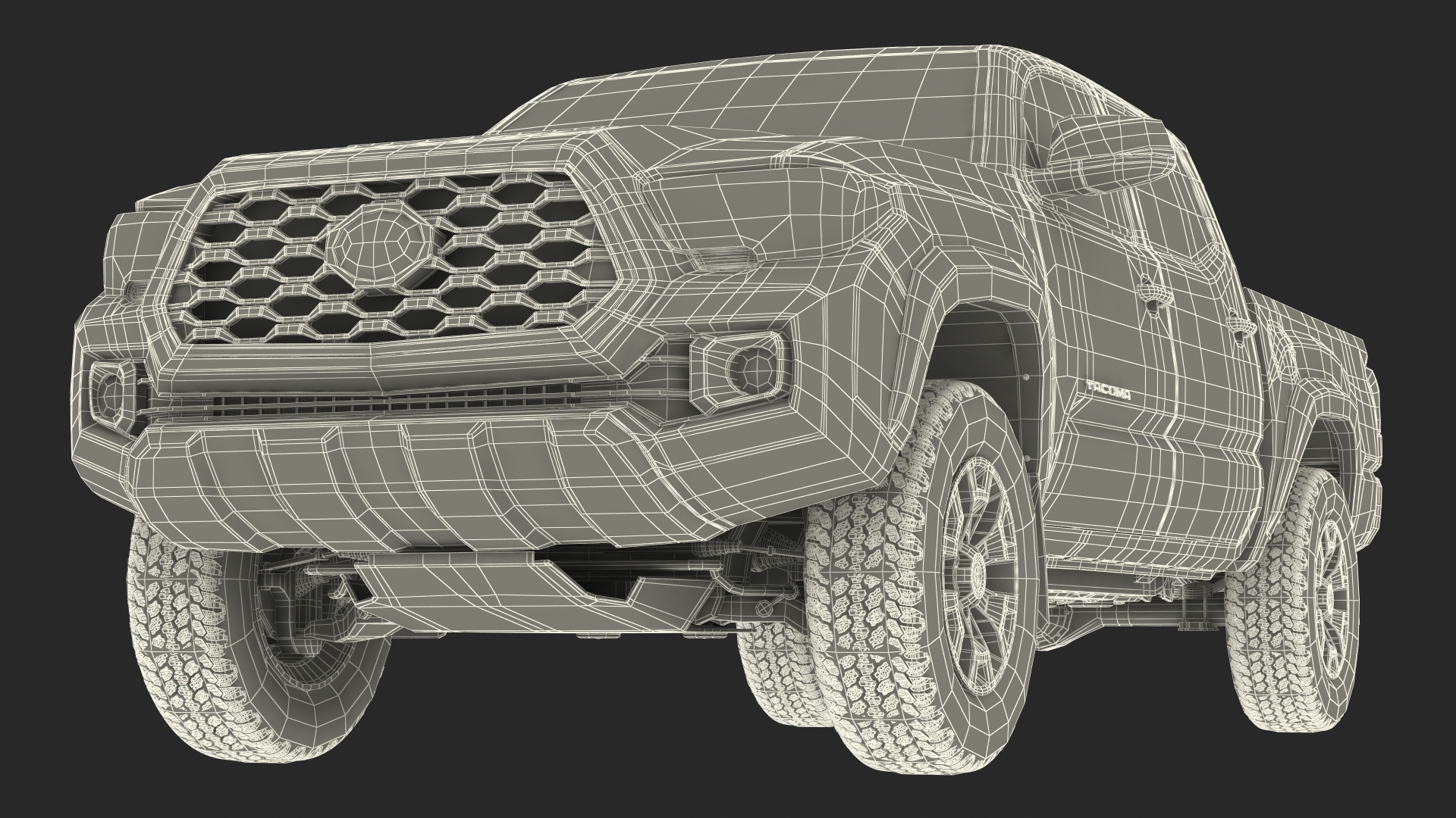 3D model Toyota Tacoma TRD Off Road Voodoo Blue 2021 Rigged