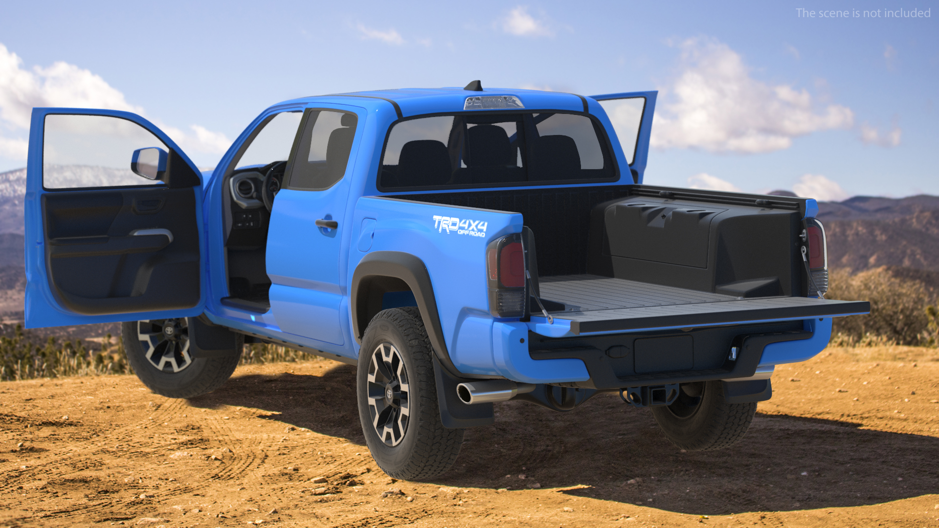 3D model Toyota Tacoma TRD Off Road Voodoo Blue 2021 Rigged