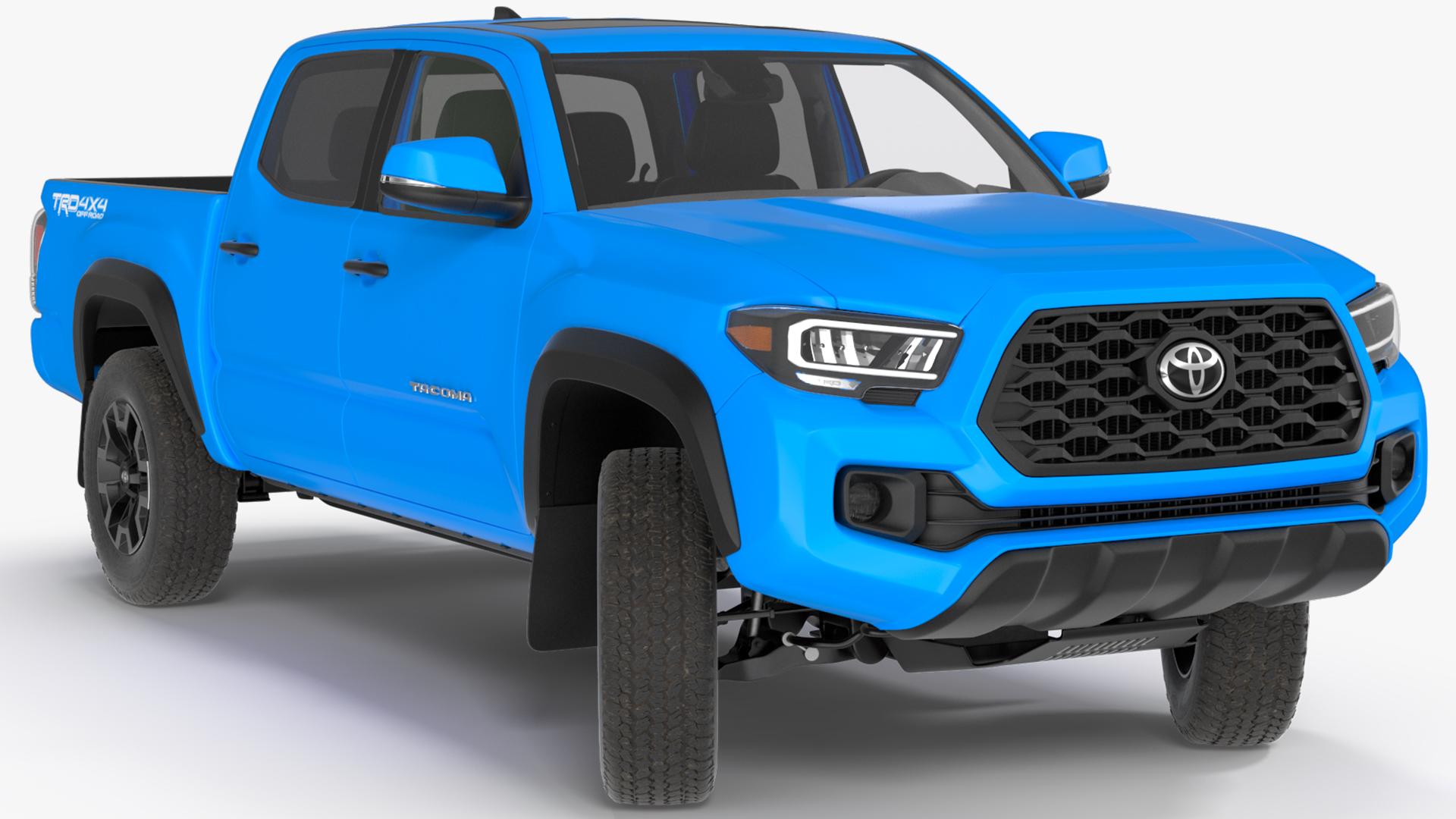 3D model Toyota Tacoma TRD Off Road Voodoo Blue 2021 Rigged