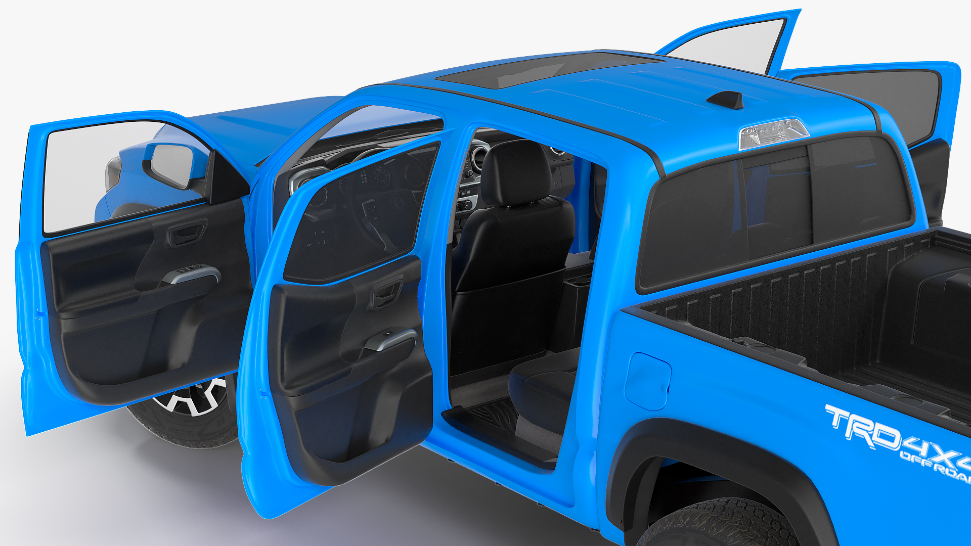 3D model Toyota Tacoma TRD Off Road Voodoo Blue 2021 Rigged