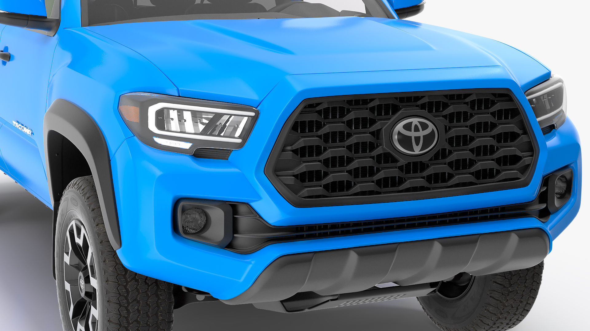 3D model Toyota Tacoma TRD Off Road Voodoo Blue 2021 Rigged