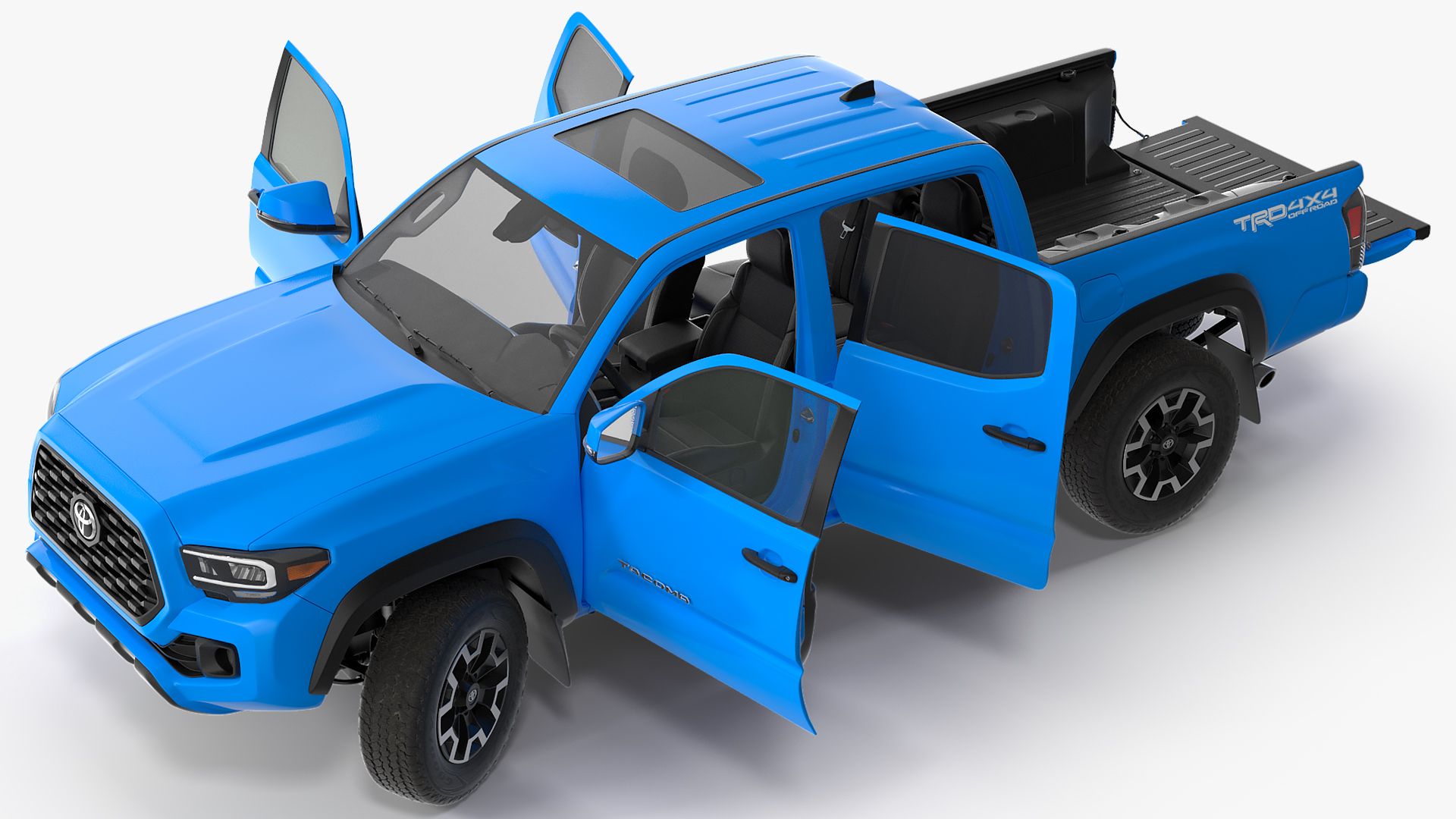 3D model Toyota Tacoma TRD Off Road Voodoo Blue 2021 Rigged