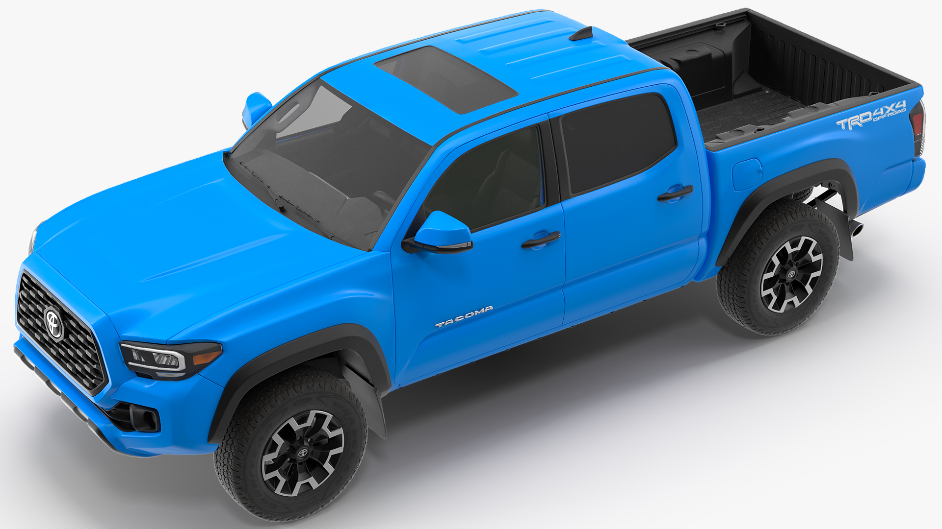 3D model Toyota Tacoma TRD Off Road Voodoo Blue 2021 Rigged