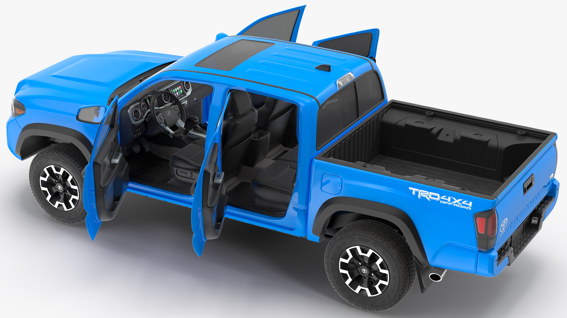 3D model Toyota Tacoma TRD Off Road Voodoo Blue 2021 Rigged