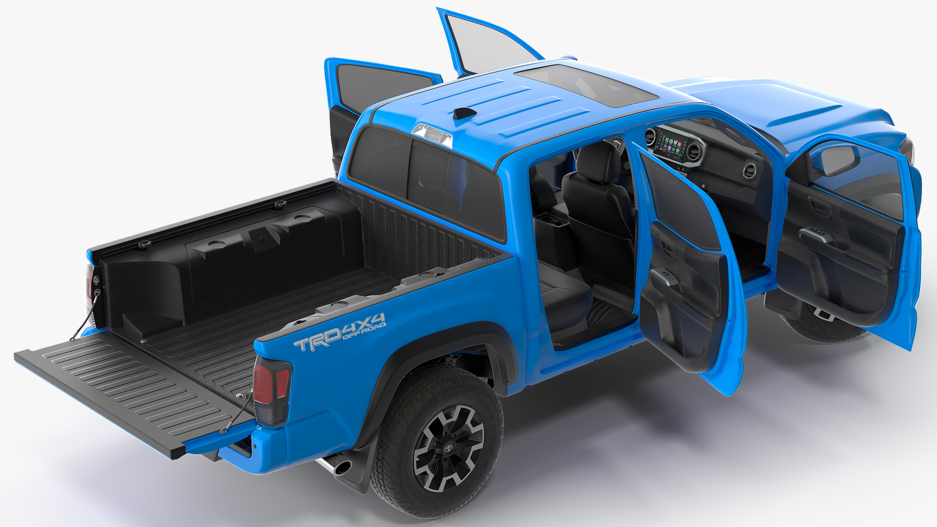 3D model Toyota Tacoma TRD Off Road Voodoo Blue 2021 Rigged