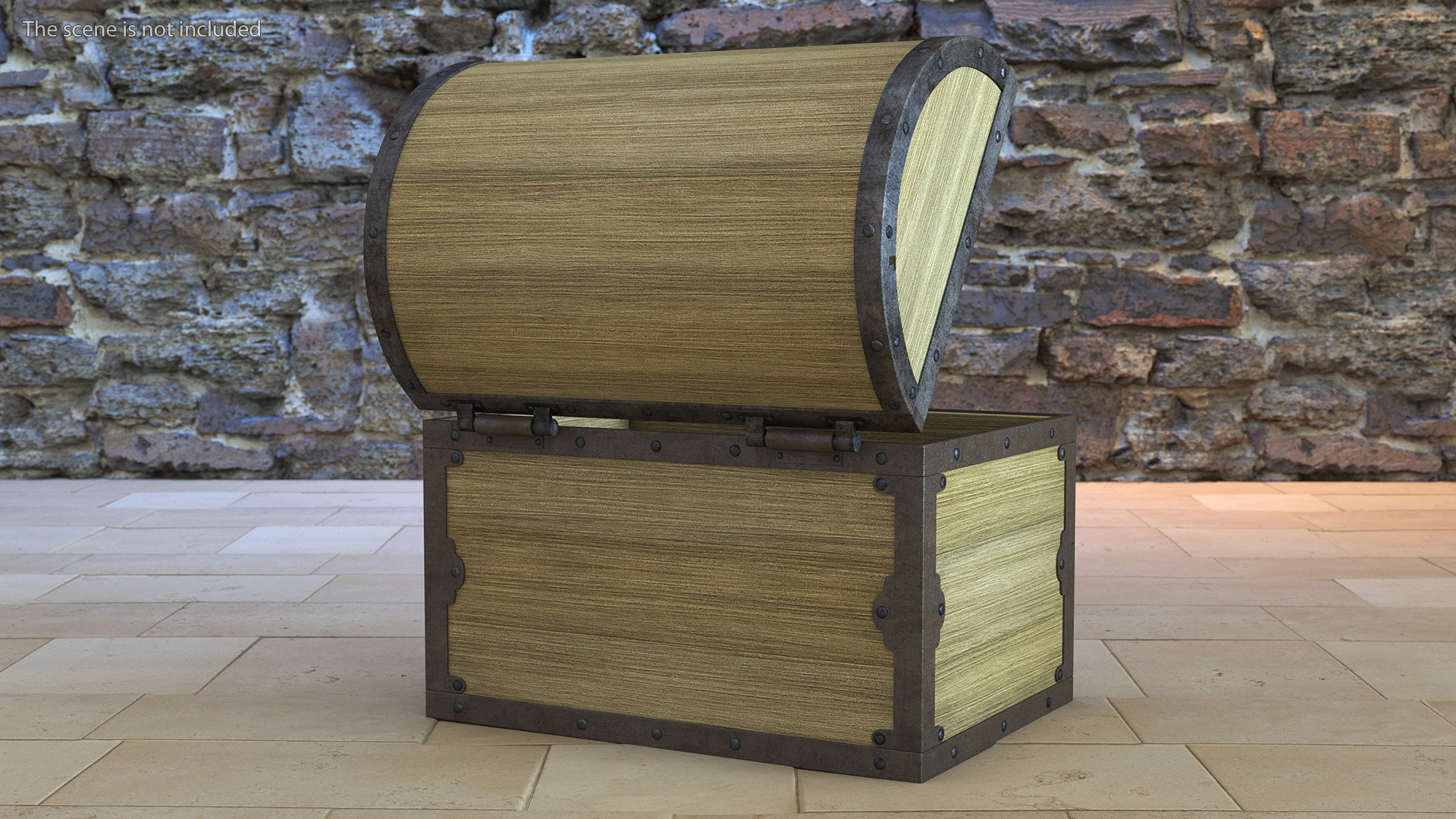 3D Old Wooden Chest