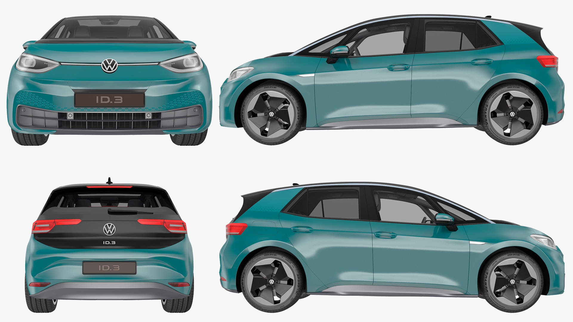 3D Volkswagen ID3 Makena Turquoise