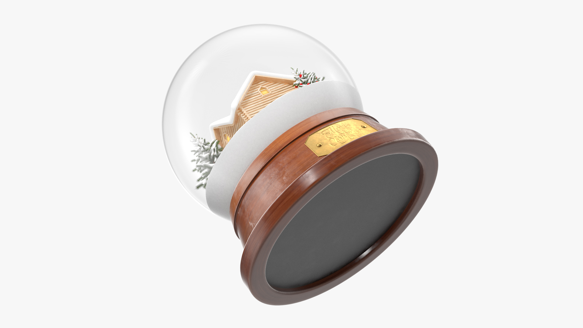 Christmas Snowglobe with House Inside 3D