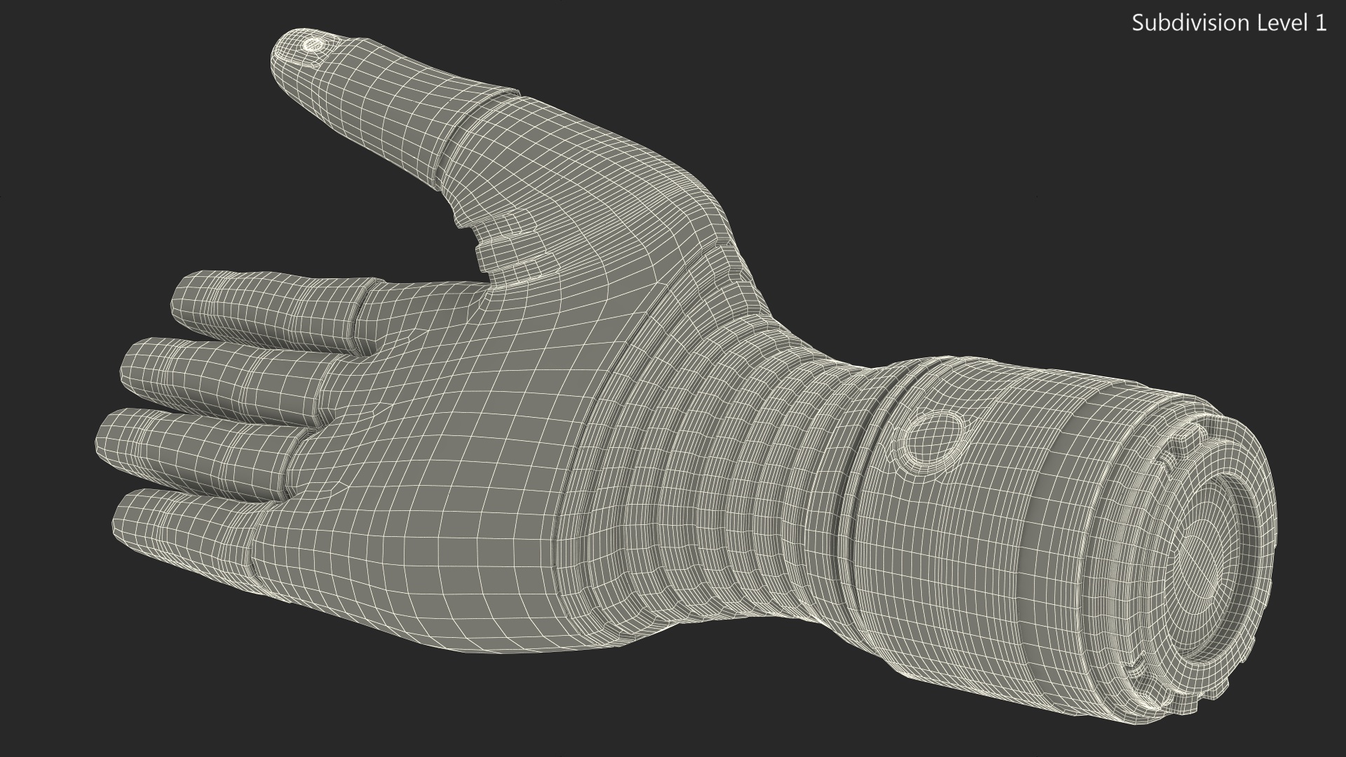 Wrist Bionic Hand Deka Rigged 3D model