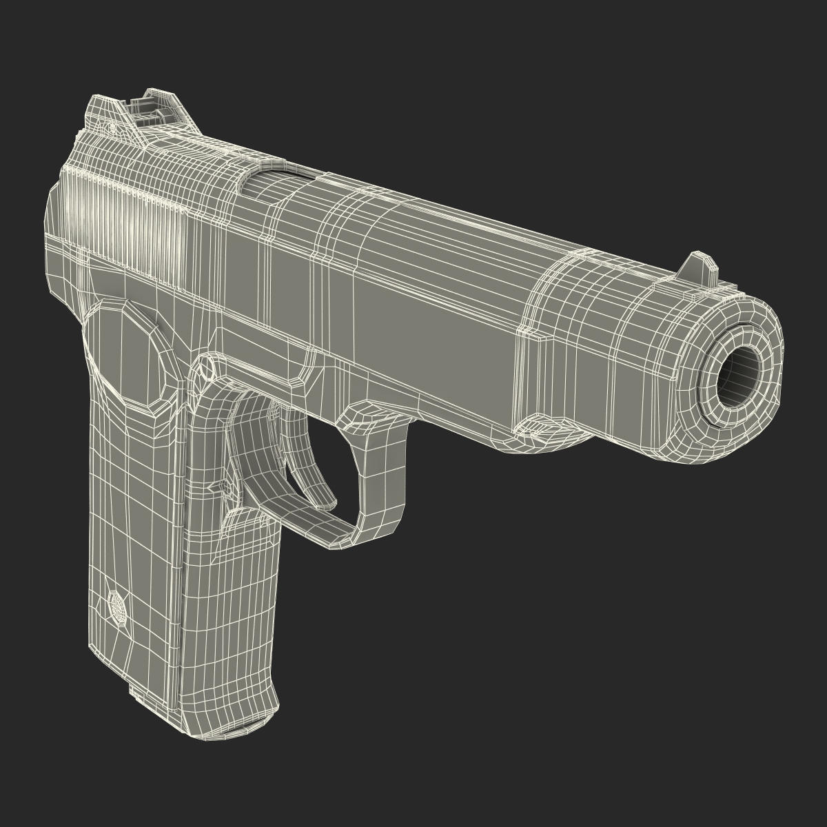 Stechkin Automatic Pistol APS 3D model