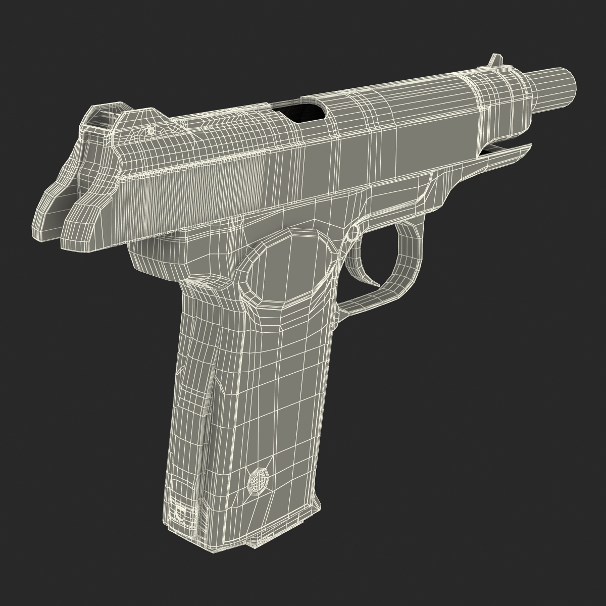 Stechkin Automatic Pistol APS 3D model