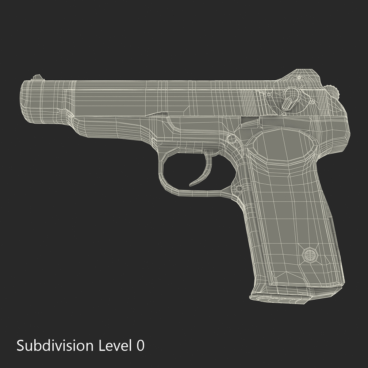 Stechkin Automatic Pistol APS 3D model