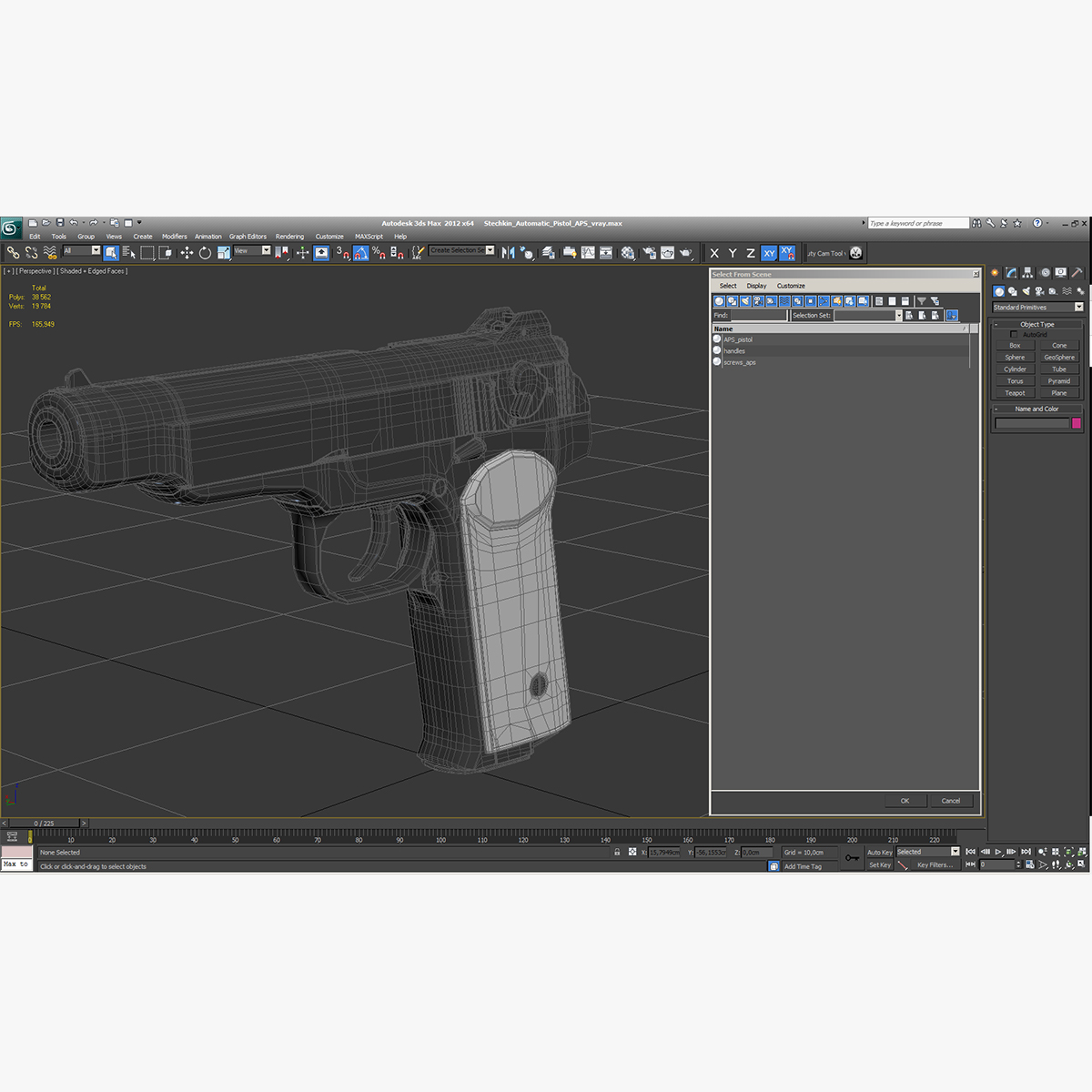 Stechkin Automatic Pistol APS 3D model