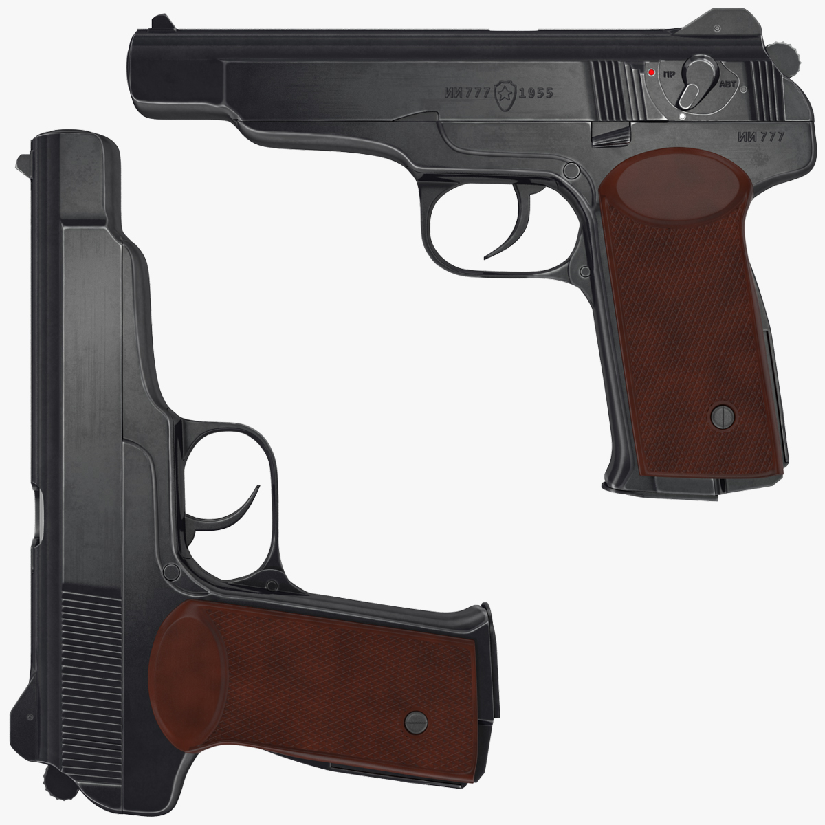 Stechkin Automatic Pistol APS 3D model