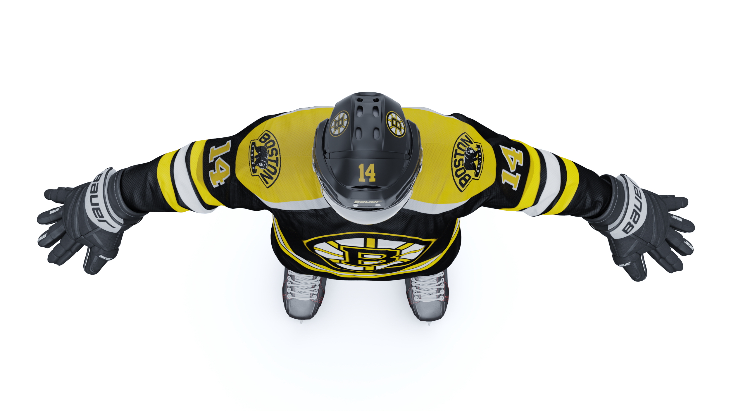 3D Hockey Uniform Boston Bruins model