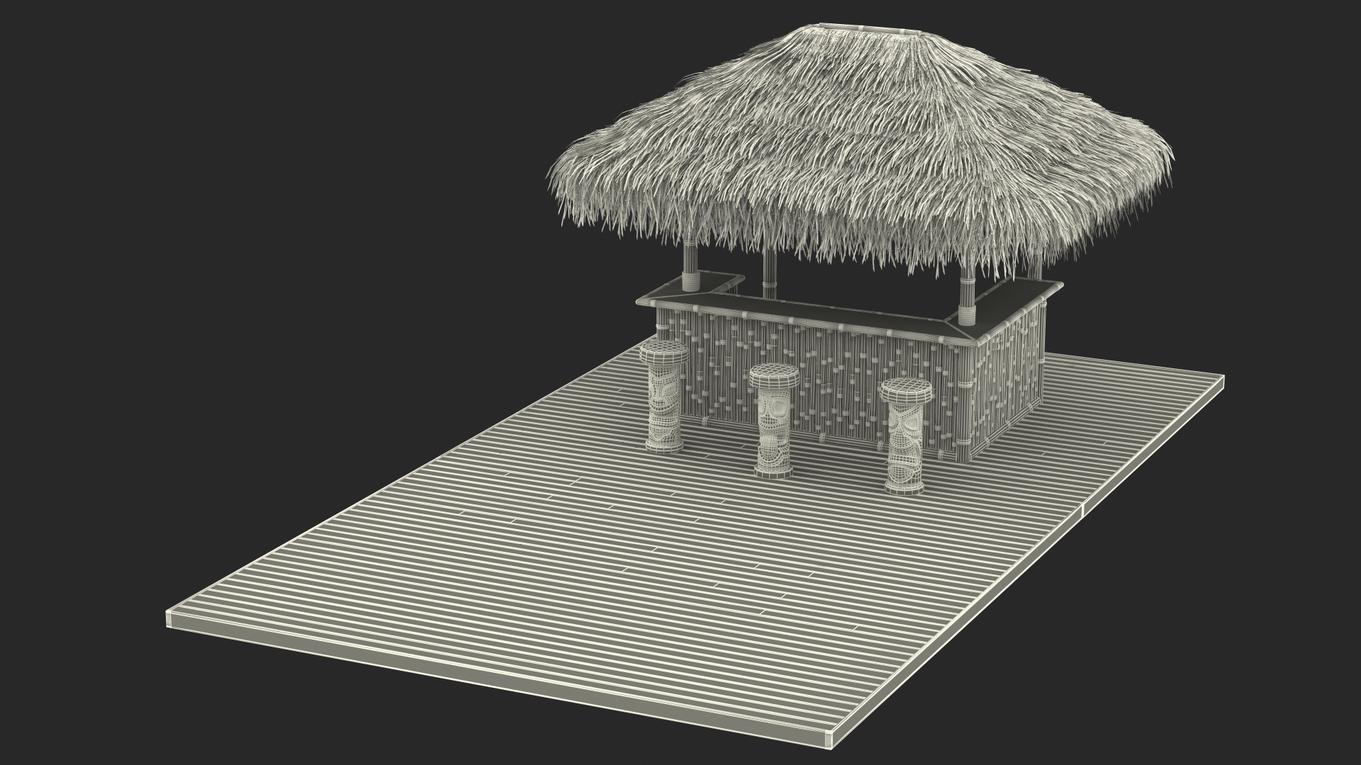 3D model Tiki Bar