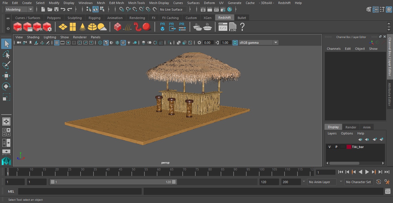 3D model Tiki Bar