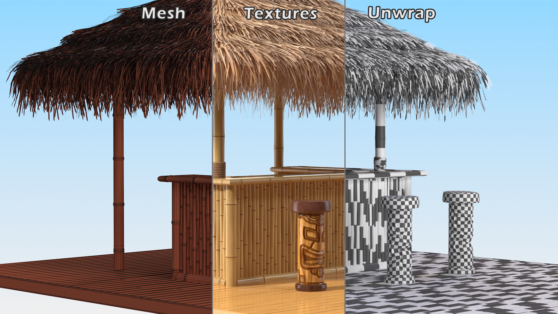 3D model Tiki Bar