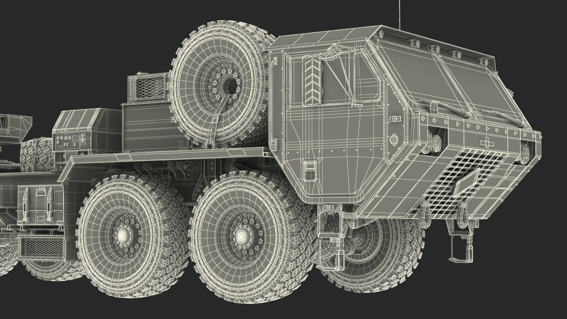 HEMTT M985 with AN MPQ53 Radar Desert Rigged 3D model