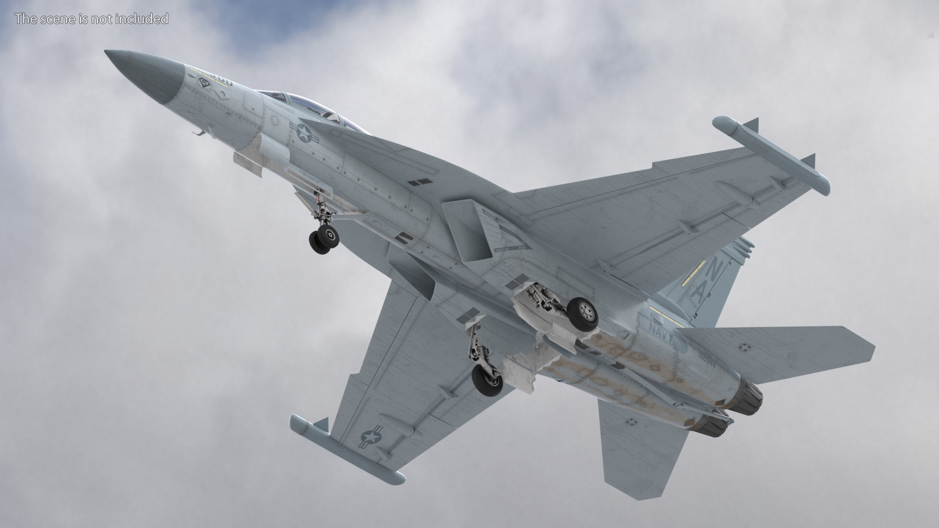 3D model Aircraft Boeing EA-18G without Armament Rigged for Maya