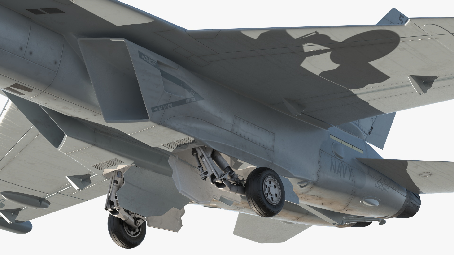 3D model Aircraft Boeing EA-18G without Armament Rigged for Maya