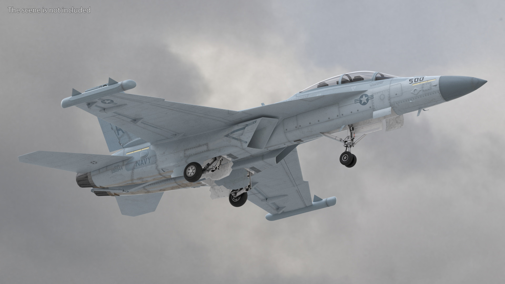 3D model Aircraft Boeing EA-18G without Armament Rigged for Maya