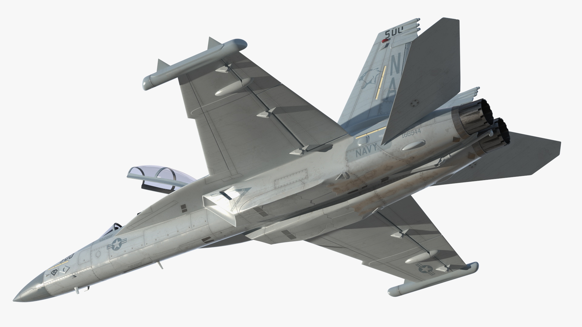 3D model Aircraft Boeing EA-18G without Armament Rigged for Maya