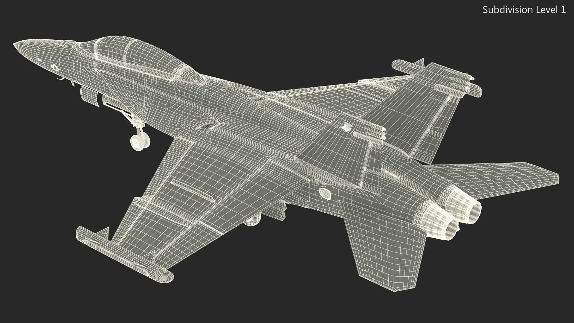 3D model Aircraft Boeing EA-18G without Armament Rigged for Maya