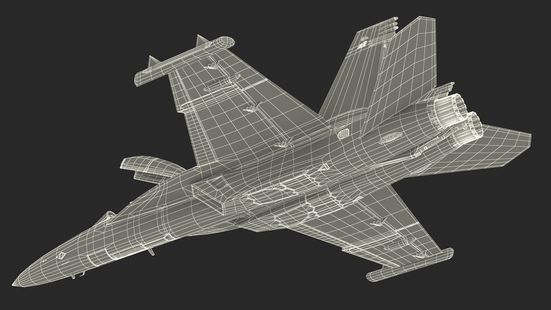 3D model Aircraft Boeing EA-18G without Armament Rigged for Maya